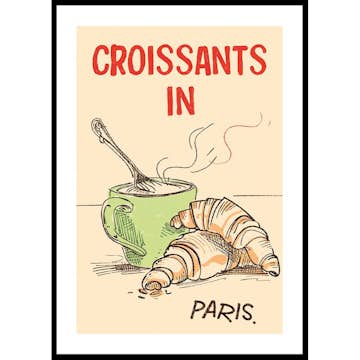 Poster Gallerix Croissants In Paris