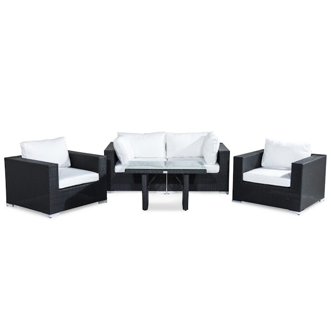 Loungegrupp Comfort Garden Bahamas 4-sits med 2 Fåtöljer och Soffbord 100x60 Utomhus