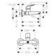 Tvättställsblandare Hansgrohe Logis för Väggmontage