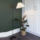 Golvlampa Halo Design Medina Vit/Svart