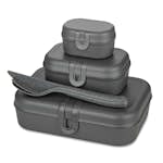Lunchbox Koziol Pascal Ready Set med 3x och Bestick