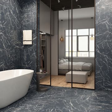 Klinker Netto Ceramika Marmo Nero Matt 60x60 cm