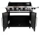 Gasolgrill Kobe 6+1 Brännare Svart Med Gaslock