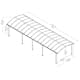 Dubbel Carport Canopia by Palram Arcadia I Metall 3,6x11 m
