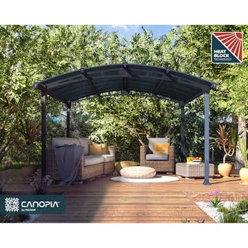 Canopia Tucson Hardtop Aluminium Paviljong För Hela Säsongen 3,6 X 4,3 m