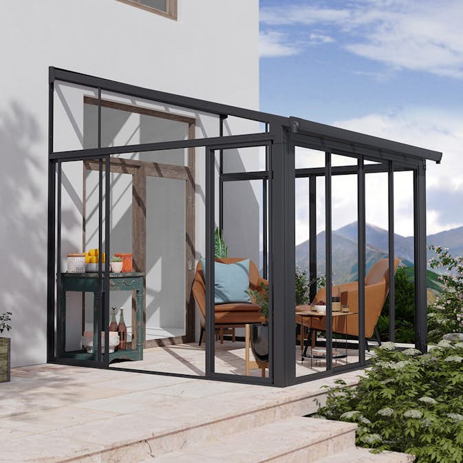 Uterum Canopia by Palram SanRemo 9,2 kvm Mörkgrå