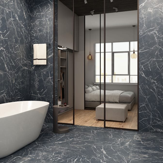 Klinker Netto Ceramika Marmo Nero Matt 60x120 cm