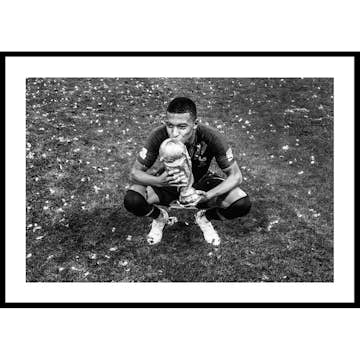 Poster Gallerix Kylian Mbappé World Cup 2018 B&W