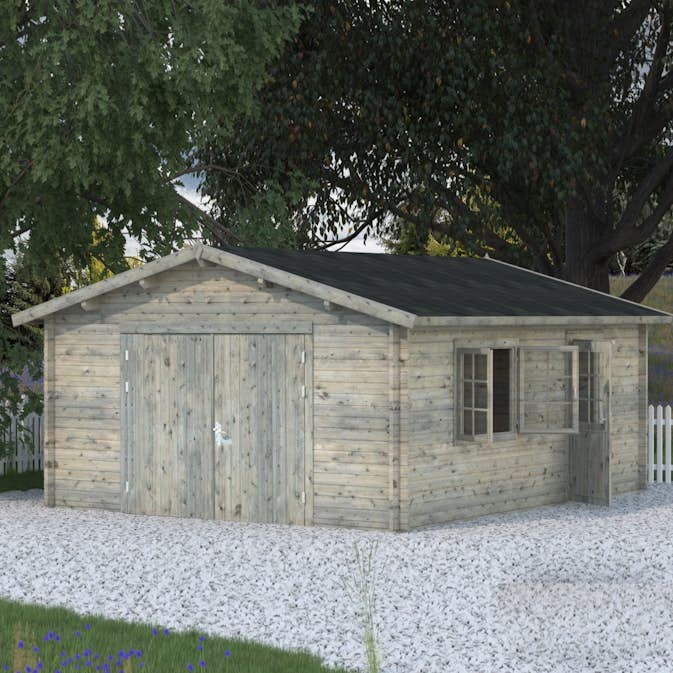 Garage Palmako Roger 23,9 m2 med Takskjutport