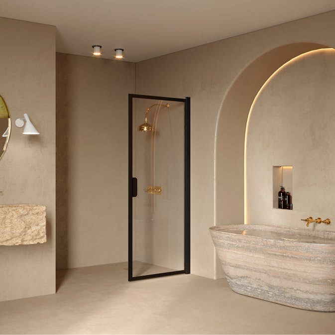 Duschdörr Hietakari Bläk 732 New York Vändbar