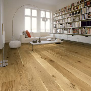 Trägolv Berg & Berg Ek XXL Vild, Mattlackat 1-Stavs Parkettgolv