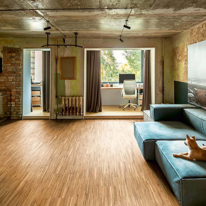 Parkettgolv Berg & Berg Ek XS Borstad Naturolja