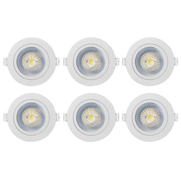 Downlight Westal Nedljus 7W 650Lm 27,3,4K Vit 6-pack Wld Fr72 Flex Tilt