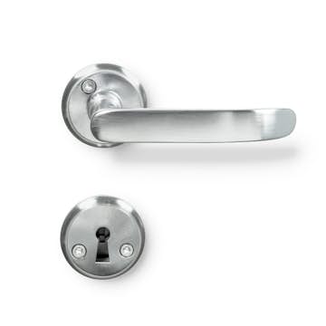 Dörrhandtag Beslag Design Hven Borstad Krom med Nyckelskylt