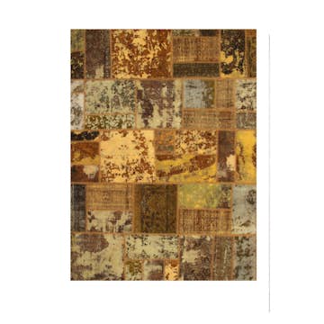 Persisk Patchworkmatta D-sign Handknuten 750869