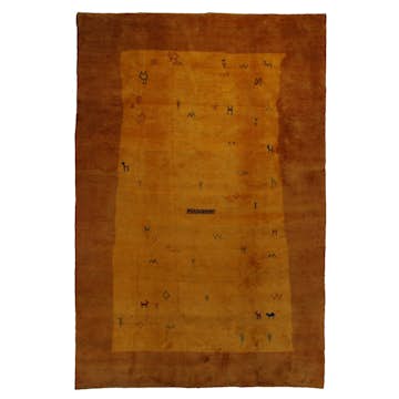 Persisk Matta Arkiio Gabbeh Shiraz Ull Senap 185x287