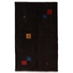 Persisk Matta Arkiio Gabbeh Shiraz Ull Mörkbrun 115x185