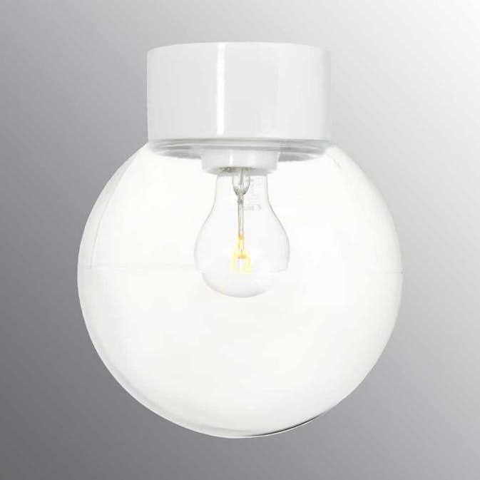 Vägg-/Taklampa Ifö Electric Classic Glob klarglas IP54 Rak E27