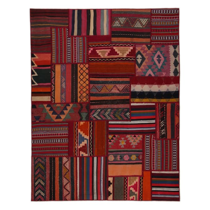 Persisk Patchworkmatta Arkiio Kelim Shiraz/Azerbajdzjan 156x204