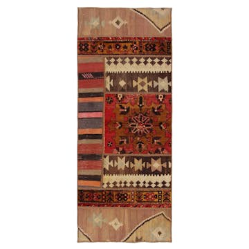 Persisk Patchworkmatta Arkiio Kelim Shiraz/Azerbajdzjan 80x196