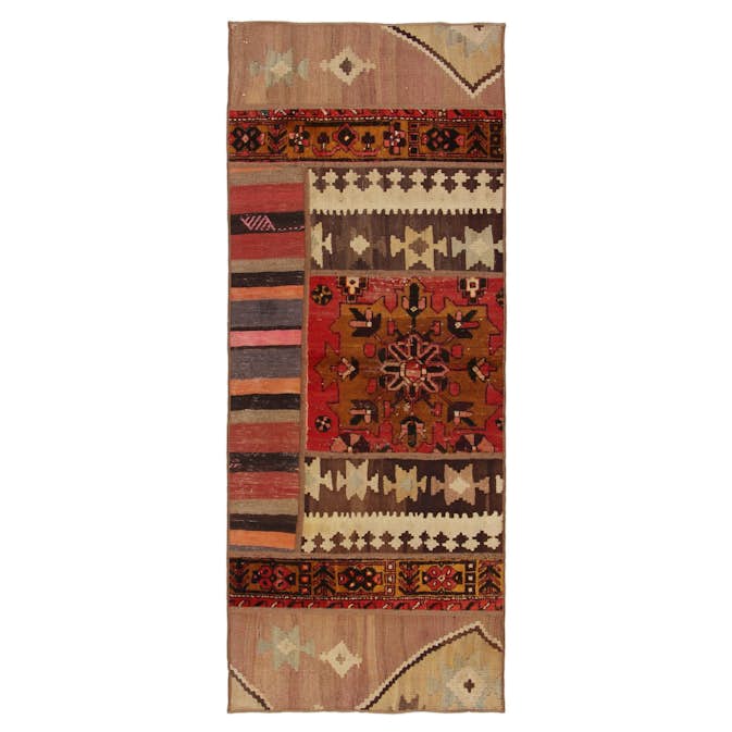 Persisk Patchworkmatta Arkiio Kelim Shiraz/Azerbajdzjan 80x196