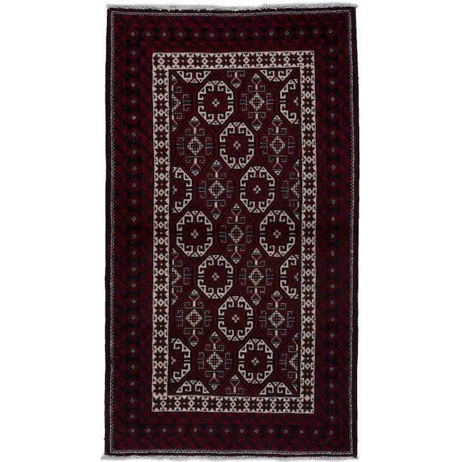 Persisk Matta Arkiio Beluch Röd/Svart 102x190