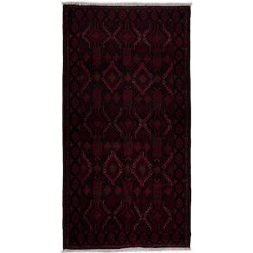 Persisk Matta Arkiio Beluch Svart 104x201