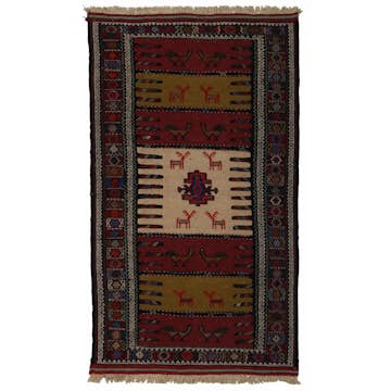 Persisk Nålmatta Arkiio Quchan Kelim Exklusiv 102x185