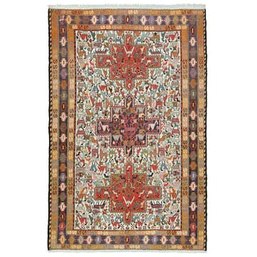 Persisk Matta Arkiio Varni Ardebil Kelim 127x196