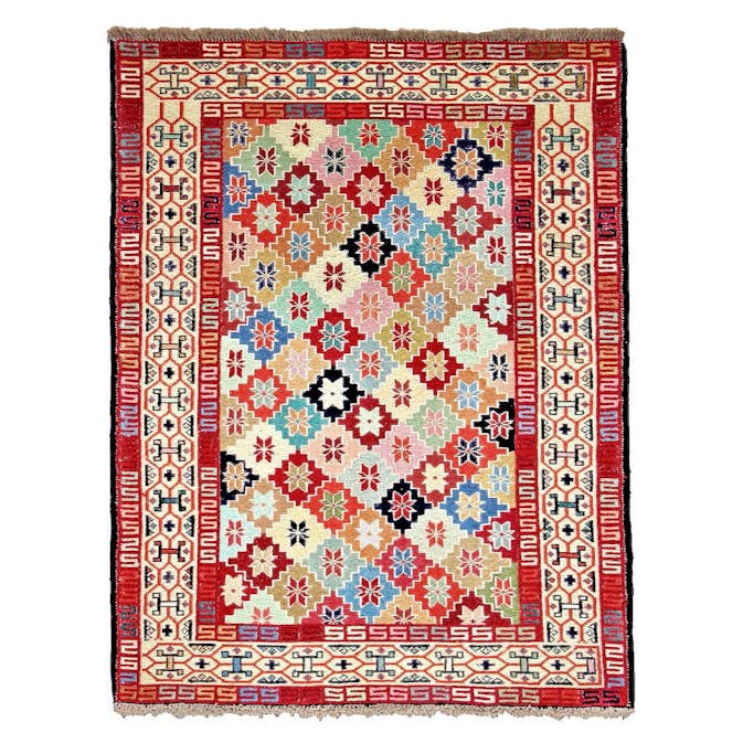 Persisk Matta Arkiio Varni Ardebil Kelim Flerfärgad 110x142