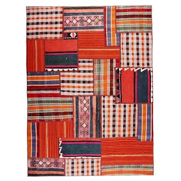 Persisk Patchworkmatta Arkiio 752101 Kelim Flerfärgad 153x206