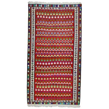 Persisk Matta Arkiio Anbaran Kelim Flerfärgad 105x200