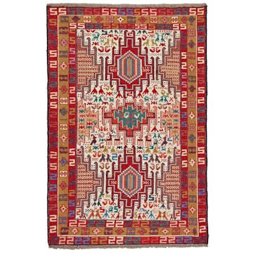 Persisk Matta Arkiio Varni Ardebil Kelim 97x147