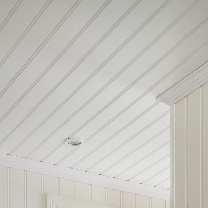 Panelskiva Moelven Regina Tak Pärlspont Dekor Vit S 0500-N 4 st/frp