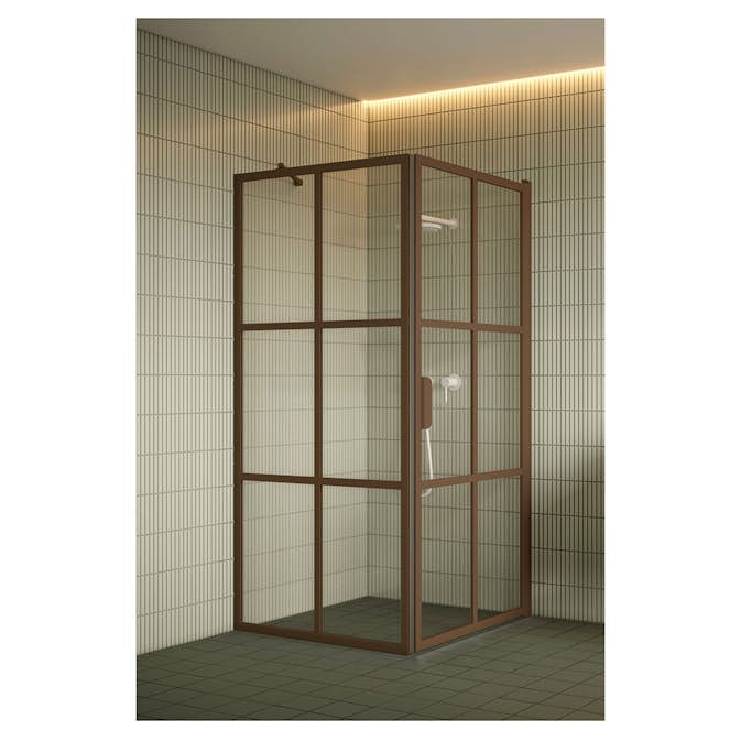 Duschhörn Hietakari Bläk 765 Paris Fast Vägg och Vändbar Dörr