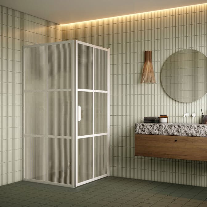 Duschhörn Hietakari Bläk 765 Paris Fast Vägg och Vändbar Dörr