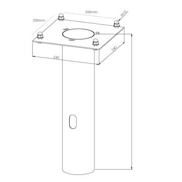 Adapter Norlys till Fundament H: 490 mm