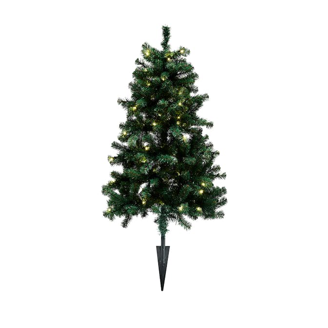 Plastgran Nordic Winter Aske Utomhus med Spett LED