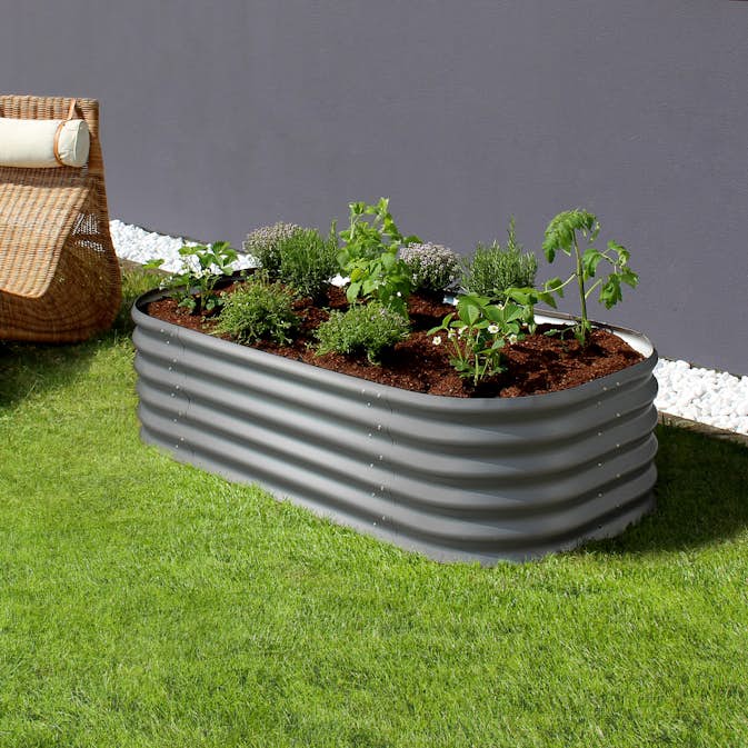 Odlingskant Vitavia Blomlåda Basic 401 Antracit för Utomhusbruk