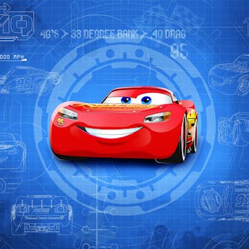 Tapet Komar Disney Cars 3 Blueprint