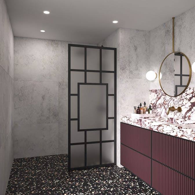 Duschvägg Hietakari Bläk 800 Shanghai Fast