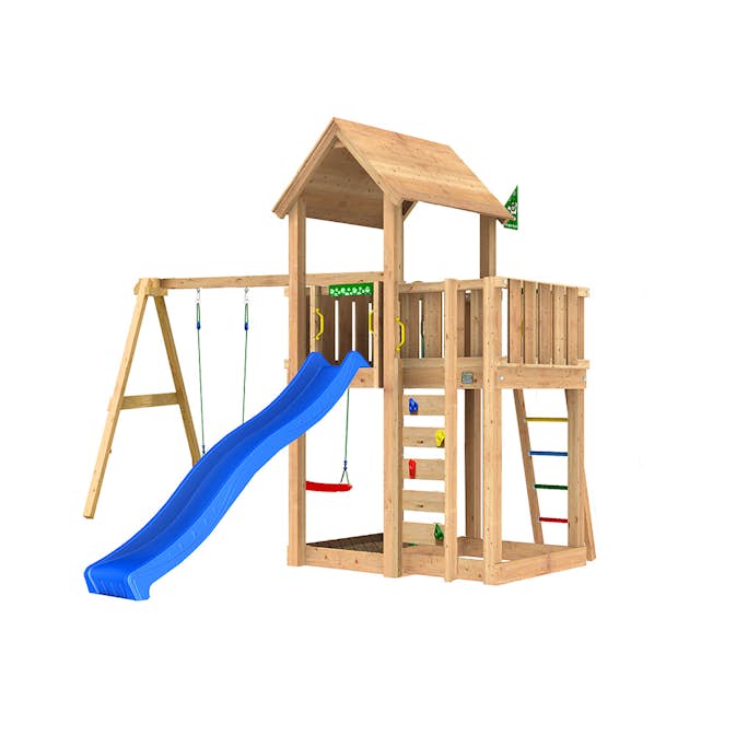 Lektorn Jungle Gym Mansion 2.1 Gungmodul Blå Rutschkana & Sand
