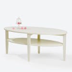 Soffbord Stenexpo Nevada Vit Ovalt Vardagsrumsbord 120cm