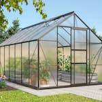 Växthus Vitavia Merkur 11500 6mm Polykarbonat Svart Med Sockel