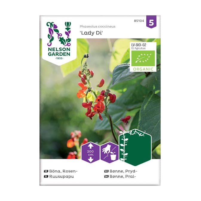 Frö Rosenböna Nelson Garden-Lady Di Organic