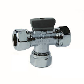Kulventil Vatette 11150 T-Rör med Vred