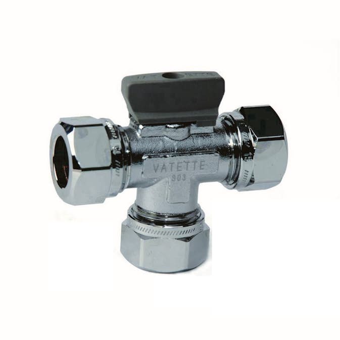 Kulventil Vatette 11150 T-Rör med Vred