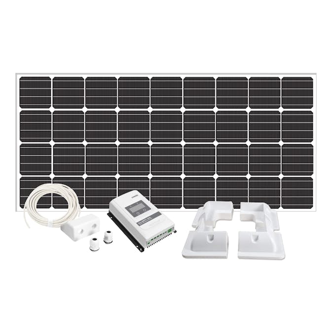 Solcellspaket Sunwind Caravan 200W MPPT, hörn