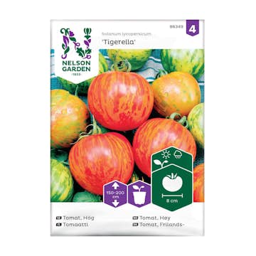 Frö Tomat Nelson Garden Tigerella Strimmig Hög
