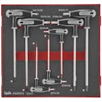 TX/TPX nyckelsats 7 delars med T-handtag Teng Tools TEDTX7